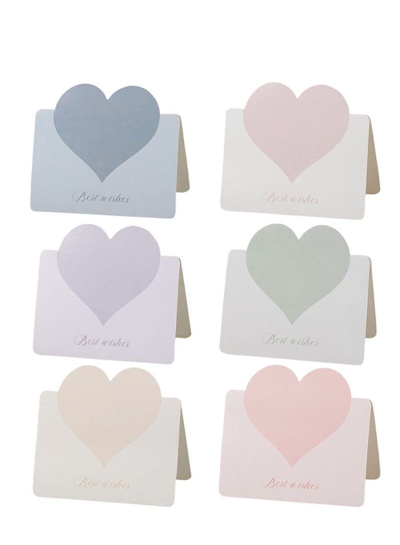 SYOSI Foldable Love Heart Greeting Cards, VAssorted Color Romantic Heart Blank Cards Note Card, Wedding Card Flower Card Birthday Card for all kinds of Greeting Card(30 Pcs)  - Image 1