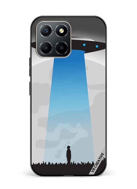 Protective Case Cover For Honor X6 Ufo Sighting In Full Moon Design Multicolour