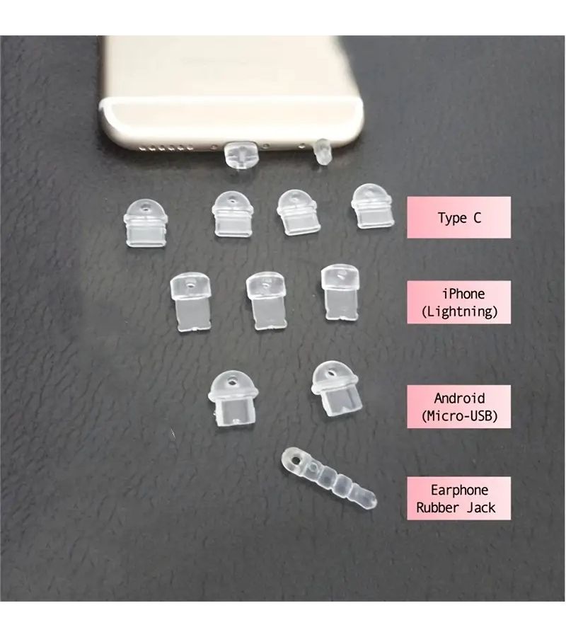 1pc Heart Pendant Dust Plug For Type C iPhone Android Earphone Connectors - Image 2