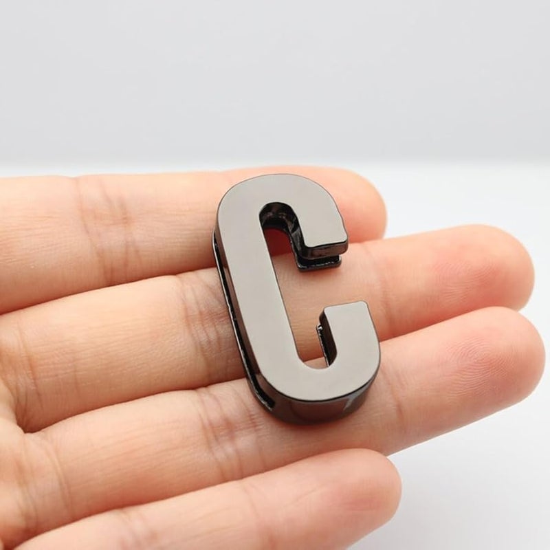 W Size Polished Zinc Alloy Alphabet Slide Letters For DIY Bracelet Pet Collar Jewelry Making - Image 4