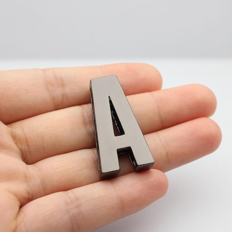 W Size Polished Zinc Alloy Alphabet Slide Letters For DIY Bracelet Pet Collar Jewelry Making - Image 2