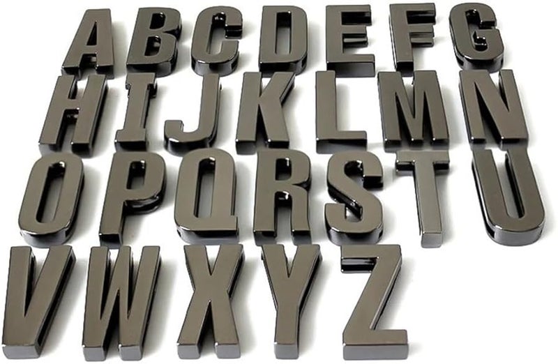 W Size Polished Zinc Alloy Alphabet Slide Letters For DIY Bracelet Pet Collar Jewelry Making - Image 1