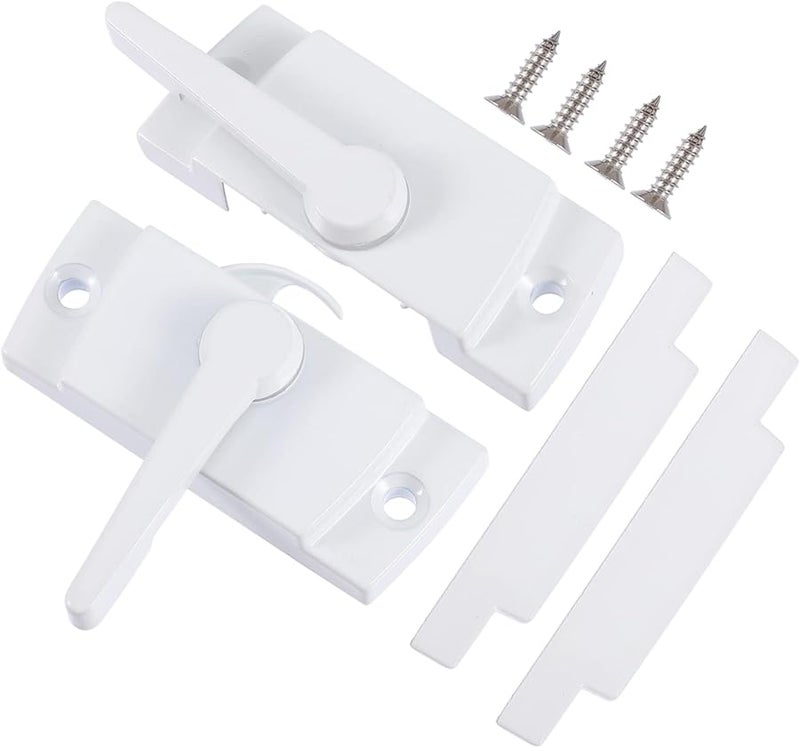 ستوبوك قفل هلالي من سبيكة الزنك لأمان النوافذ ضد السرقة للنوافذ المنزلقة 2 مجموعة - Image 2