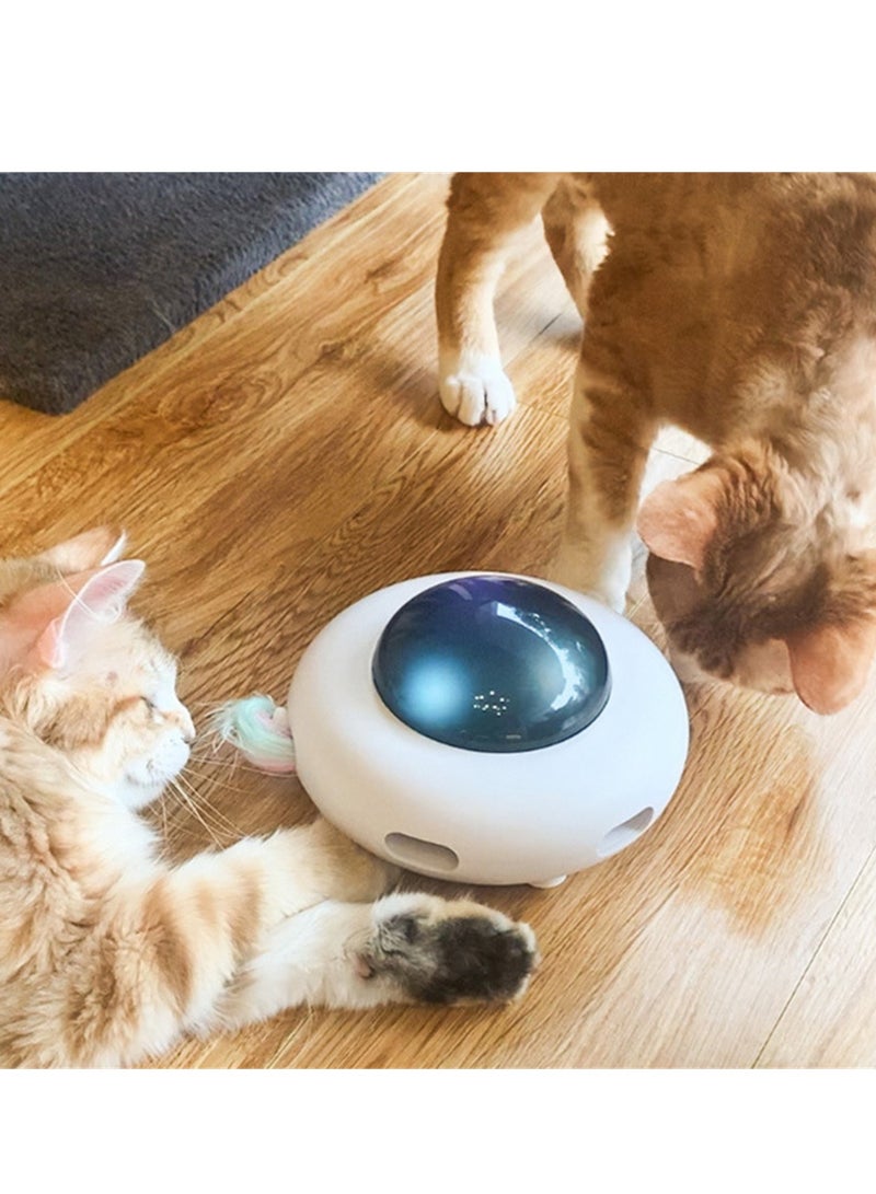 Automatic cat toy electric intelligent gravity flying saucer ufo feather stick pet toy - Image 3