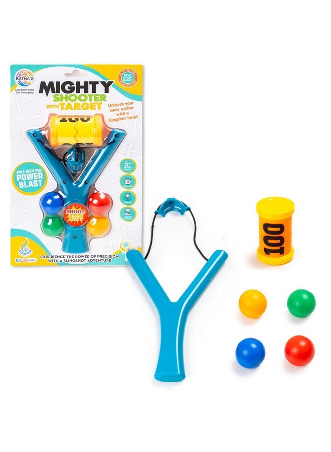 Ratna's Mighty Shooter with Target Slingshot Catapult Gulel Along with Plastic Balls Power Blaster Archery for Kids 5+ Years (Multicolour Colors) - Image 1