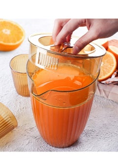 Phoenix Acrylic Water jug Juice Drink Jug with 2 Cups, Healthy Acrylic Drinkware Set, Refrigerator & Dishwasher Safe, 1.7L Capacity Jug with Durable Handle, 2-Way Lid and 2 Serving Cups  - Image 3