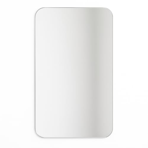 CDM Compact 12x18 Frameless Mirror – Crystal Clear Surface with Polished Glass Edges – Great for Small Rooms, Bathrooms, or Closet Doors – Easy to Hang - Image 2