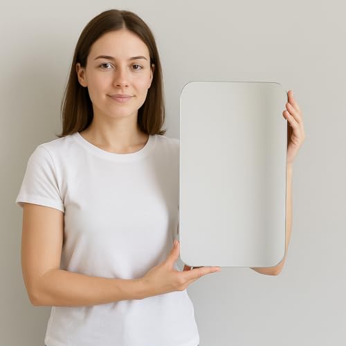 CDM Compact 12x18 Frameless Mirror – Crystal Clear Surface with Polished Glass Edges – Great for Small Rooms, Bathrooms, or Closet Doors – Easy to Hang - Image 4