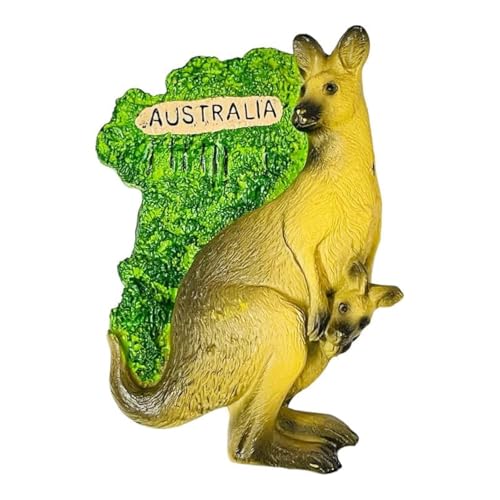 Krisah Fridge Magnet Resin 4D Countries Magnet Gift Souvenir Travel Magnets (Green Australia) - Image 1