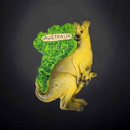 Krisah Fridge Magnet Resin 4D Countries Magnet Gift Souvenir Travel Magnets (Green Australia) - Image 4