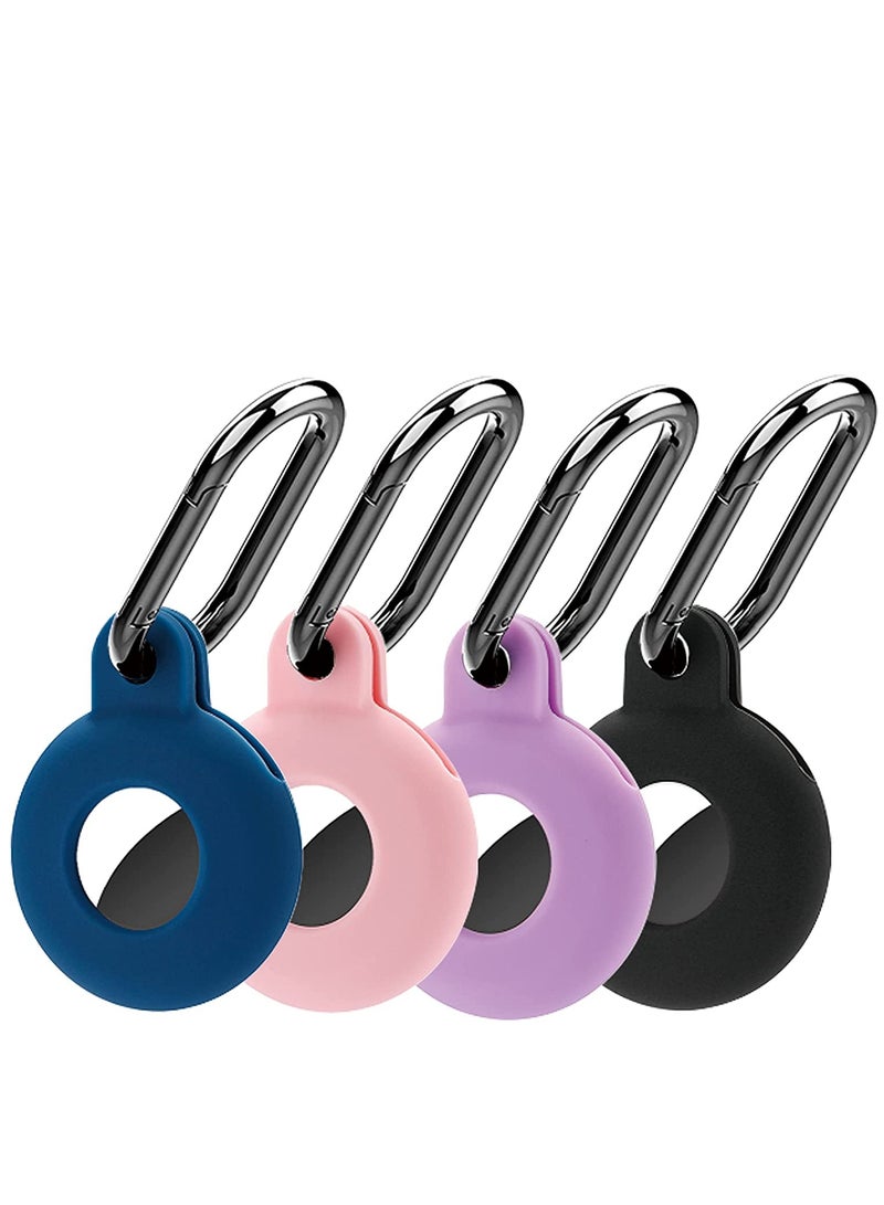 SYOSI Case Fit for AirTags, Anti-Scratch Protective Skin Cover with Keychain, Safety Fit for Air Tags Tracking Locator Anti-Lost Tracker Finder Protector (4Pcs) - Image 1