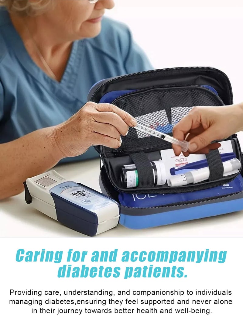 HomarKet Insulin Cooler Travel Case TSA Approved Medication Diabetic Cooler for Travel with Temperature Display Refrigerated Medicine Organizer Bag with 2 Ice Pack 24-Hour Refrigerated medicine Cooler Bag for Daily Life Trip - Image 3