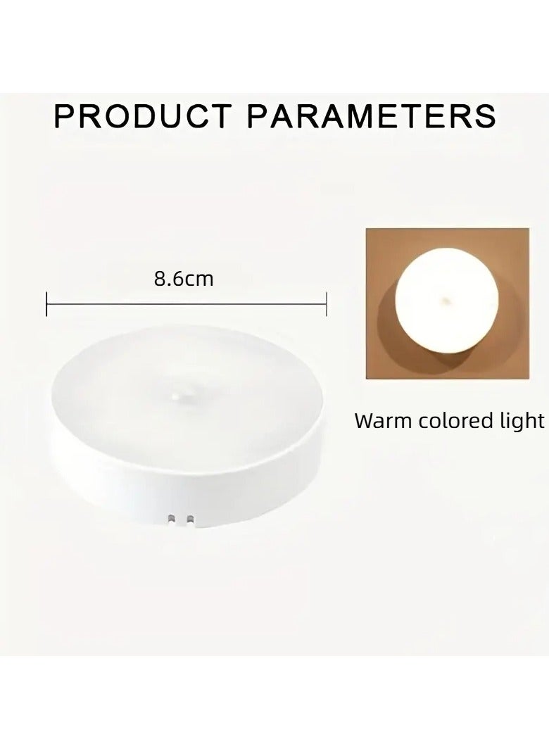 2pcs استشعار الجسم الذكي LED ضوء الليل - ضوء خزانة الاستشعار الديناميكية للممر، خزانة، غرفة النوم، جنب السرير - يمكن نشر ضوء الدرج في أي مكان  - Image 2