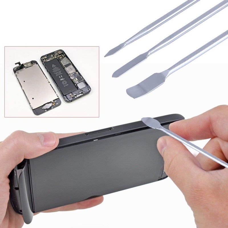 Wroughton Set of 3 Metal Openers for Mobile Phone and Gadget Repairing Supporting and Opening Tools With 1 Plastic Spudger for Mobile Screen and Battery Dissembling and 4 Blue Opener - Image 5