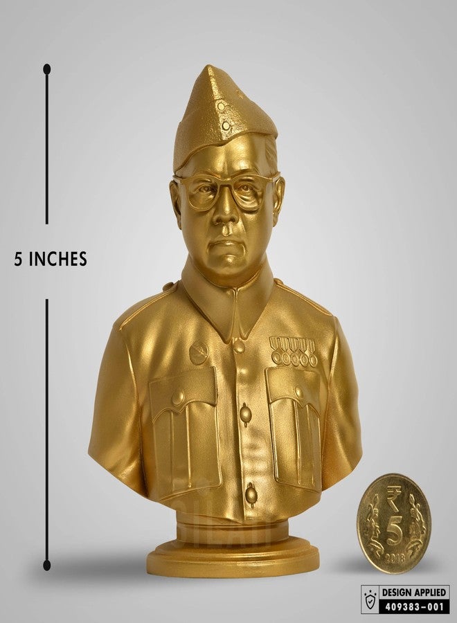 SILAII Netaji Subhas Chandra Bose Sculpture (Gold, 5 INCH) - Image 2