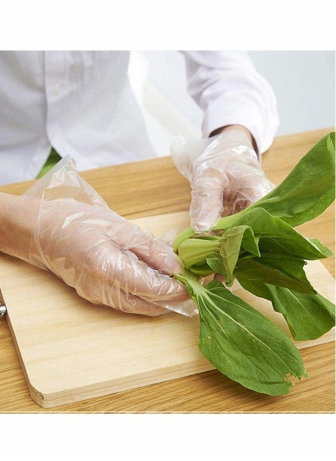 Generic - Disposable Plastic Gloves,  Plastic Food Safe Disposable Gloves, Polyethylene Clear Work Gloves(500 PCS) - Image 1