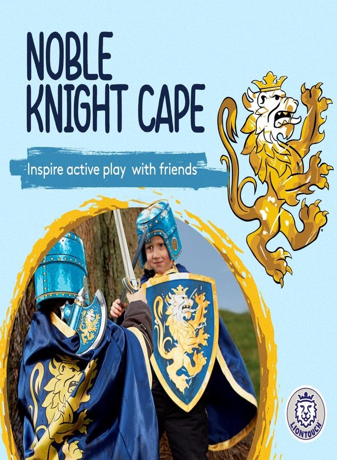 Liontouch - Noble Knight Cape for Boys, Blue | Age 3-8 Years - One Size Fits All | Medieval Pretend Play Toy Cloak for Kids | Dress Up, Fancy Dresses, Cosplay & Royal Knight Costume Accessory - Image 2