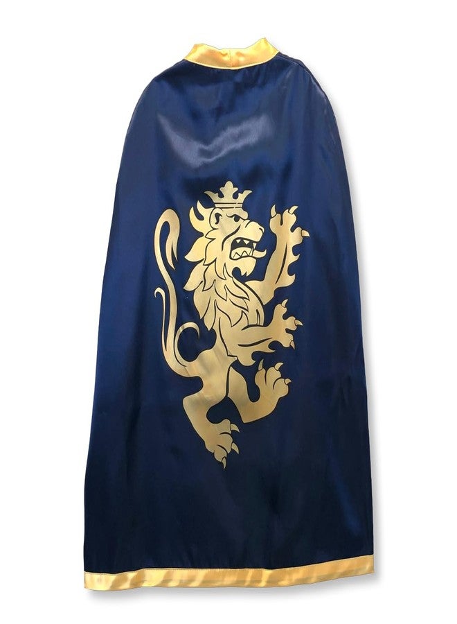 Liontouch - Noble Knight Cape for Boys, Blue | Age 3-8 Years - One Size Fits All | Medieval Pretend Play Toy Cloak for Kids | Dress Up, Fancy Dresses, Cosplay & Royal Knight Costume Accessory - Image 1
