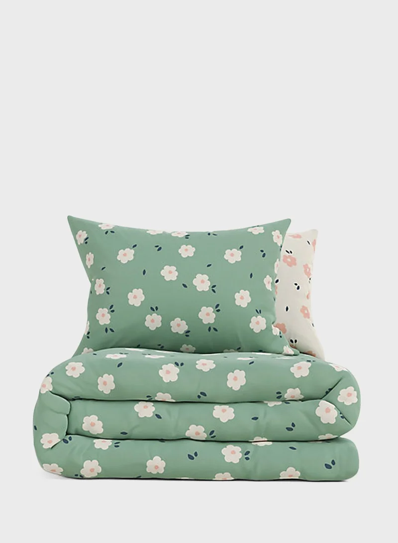 Marks & Spencer Cotton Mix Disty Folk Floral Single Bedding Set