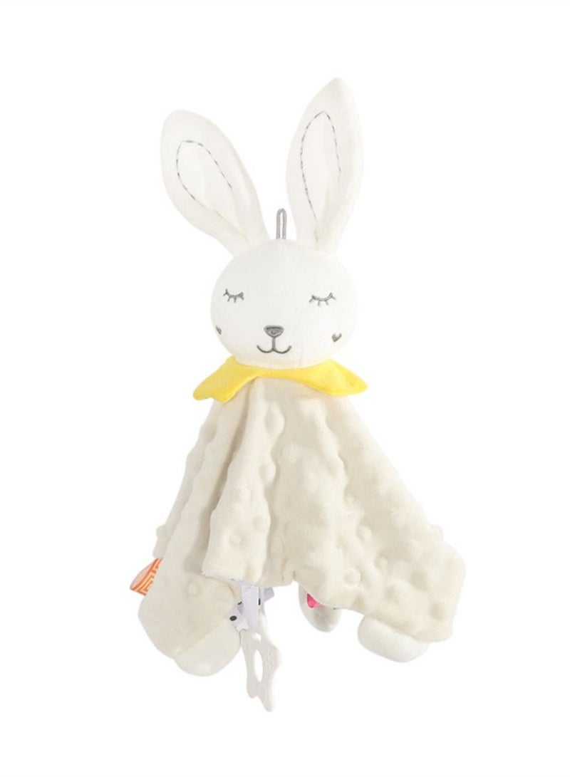 Loquat Baby Cute Cartoon Animal Holding Doll Baby Toy with Doll Comfort Scarf 28*28cm Beige  - Image 1