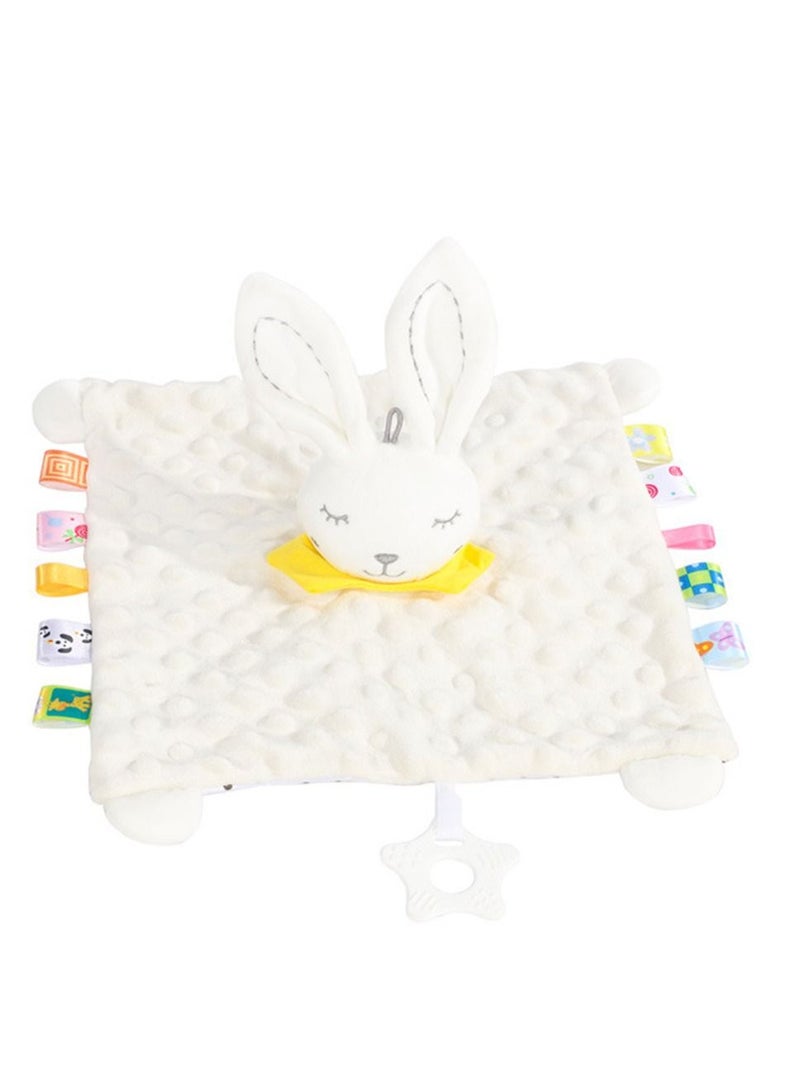Loquat Baby Cute Cartoon Animal Holding Doll Baby Toy with Doll Comfort Scarf 28*28cm Beige  - Image 2