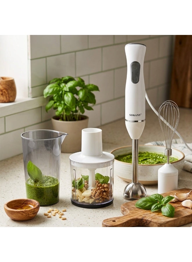 SOKANY 4-in-1 Hand Blender – Humanized Design Electric Stick Mixer with Chopper, Whisk & Blender, Multifunction Kitchen Appliance - Image 3