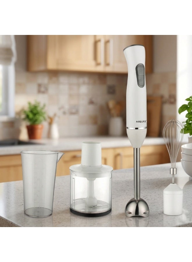 SOKANY 4-in-1 Hand Blender – Humanized Design Electric Stick Mixer with Chopper, Whisk & Blender, Multifunction Kitchen Appliance - Image 4