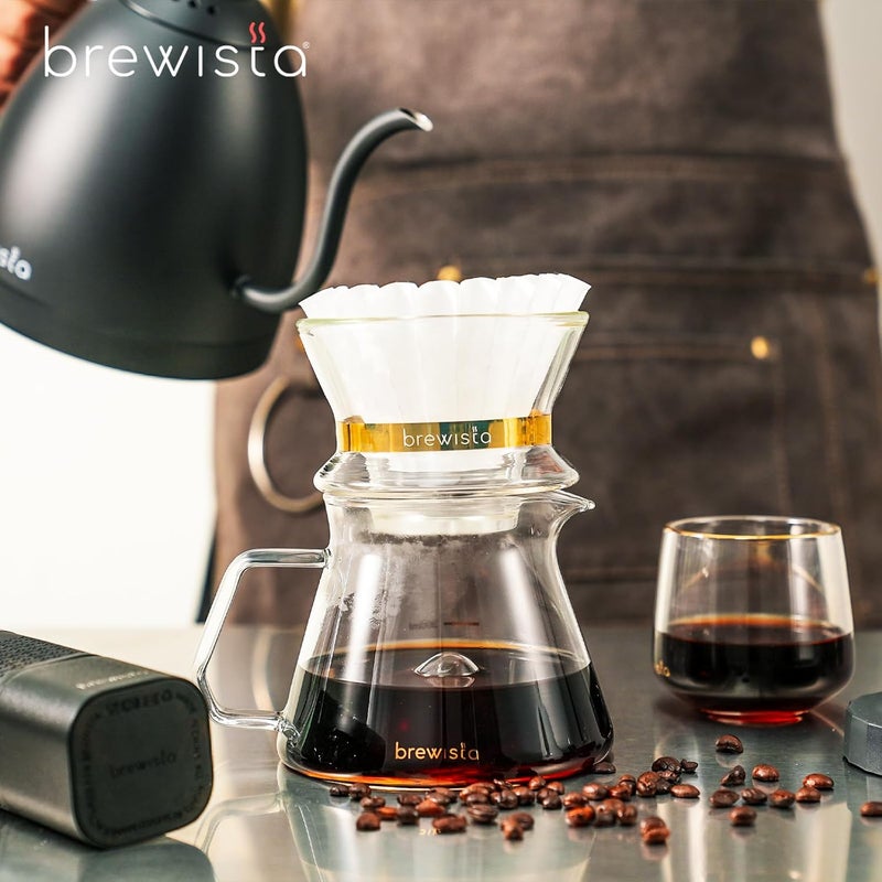 Brewista 300ml/10.1oz X Series M Glass Coffee Carafe, Small Pour Over Glass Pot Server, Inner Cone Shape Design for Improved Flavor, Heat Resistant Odorless Glass Pitcher - Image 3