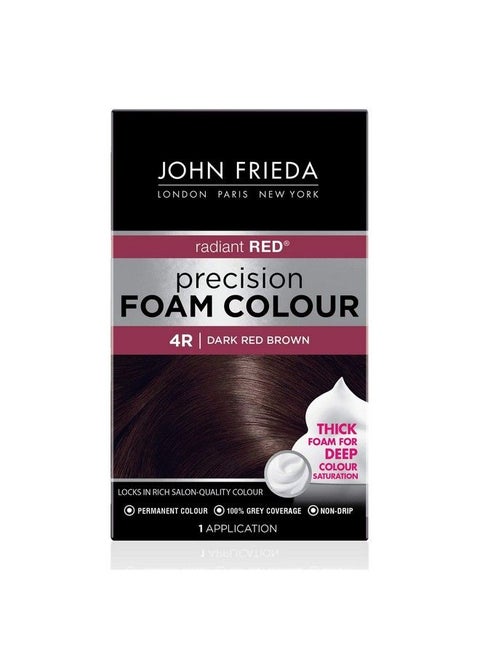Precision Foam Color Dark Red Brown 4R Colornourishing Permanent Hair Color Kit Deep Color Saturation 100% Grey Coverage
