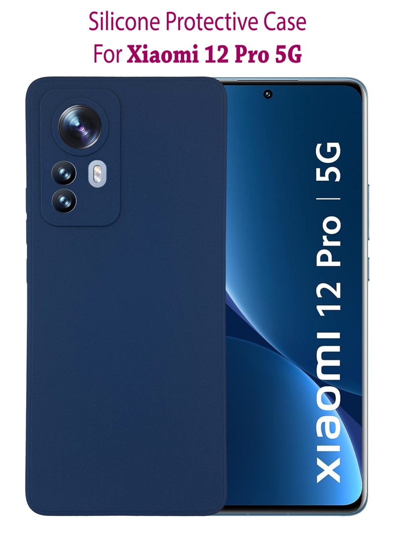 ولديك غطاء حماية خلفي من السيليكون لهاتف Xiaomi 12 Pro 5G - بلو جاي - Image 1