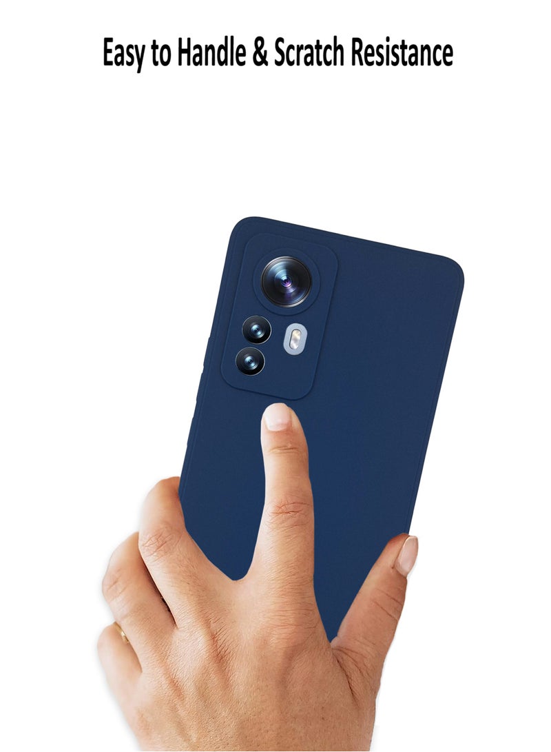 ولديك غطاء حماية خلفي من السيليكون لهاتف Xiaomi 12 Pro 5G - بلو جاي - Image 3
