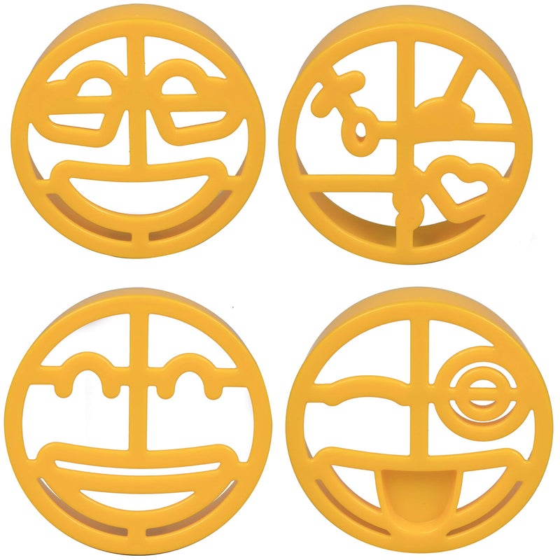 Bentology Emoji Sandwich Cutters- 4 Pack Set for DIY Bread Shapes Pancakes Cookies & More  BPA Free Decruster  Suitable for Kids  Easily Fits in Lunch Boxes  Bags & Bento- Officially Licensed by Emoji  - Image 2