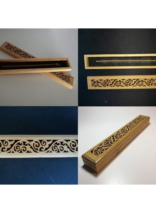 oxt Incense Holder, Grace Incense Burner Bamboo, Upgraded Incense Stick Holder, Premium Incense Box Burner Ash Catcher - Image 4