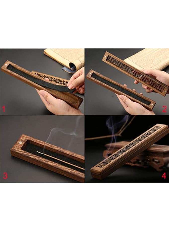 oxt Incense Holder, Grace Incense Burner Bamboo, Upgraded Incense Stick Holder, Premium Incense Box Burner Ash Catcher - Image 2