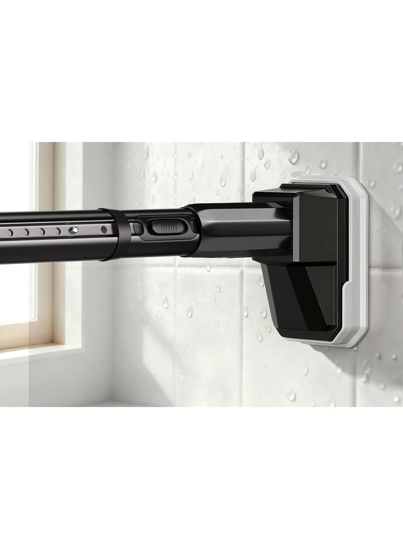 M.A&F's Tension Curtain Rods No Drilling, Extra Long Tension Rod 100-220cm, Heavy Duty Shower Curtain Rod for Outdoor Patio Bathroom Windows Room Divider, Adjustable, Anti-Slip, No Rust - Image 1