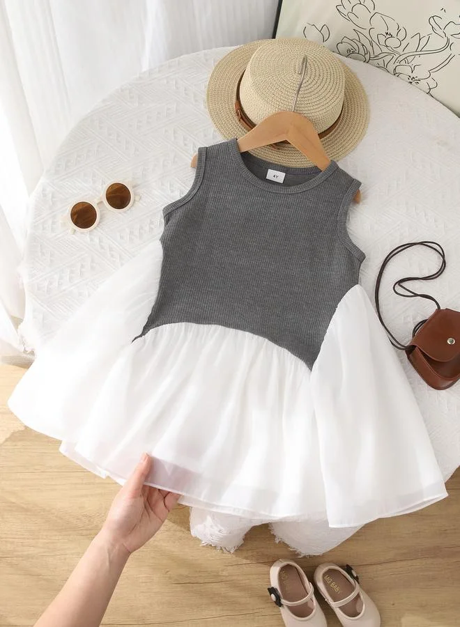Take Two Girls Two Tone Sleeveless Dress