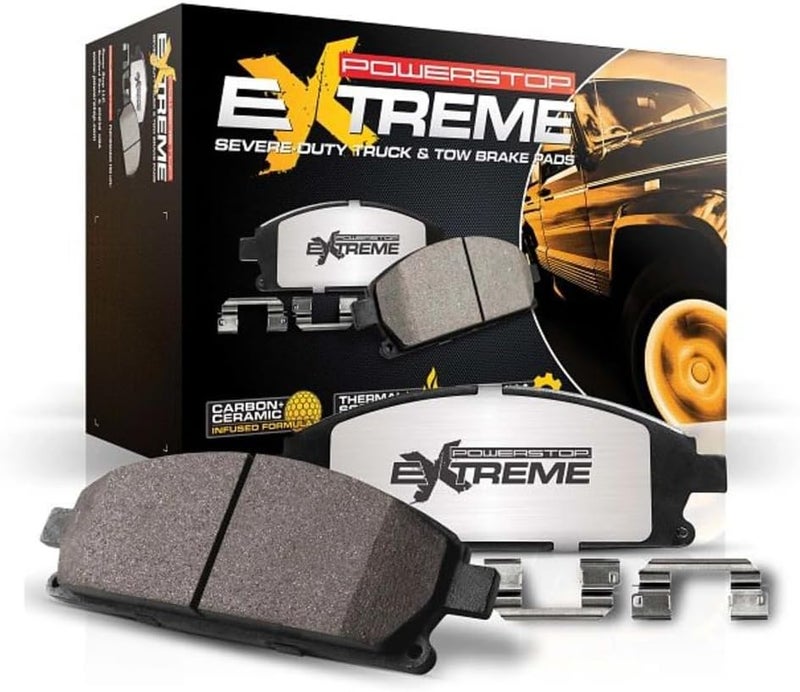 Power Stop Z36-1602 Rear Z36 Truck and Tow Carbon-Fiber Ceramic Brake Pads For 2012-2017 Ford F-150 [Models with Manual Parking Brake] | 2012-2018 Ford F-150 Raptor