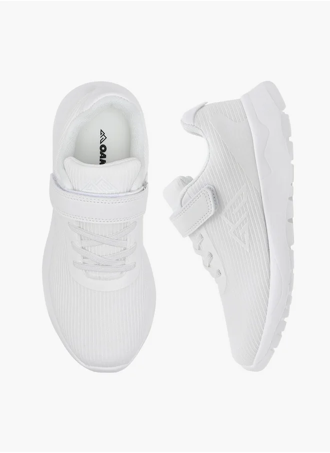 Oaklan by Shoexpress Girls Logo Detail Sports Shoes with Hook and Loop Closure