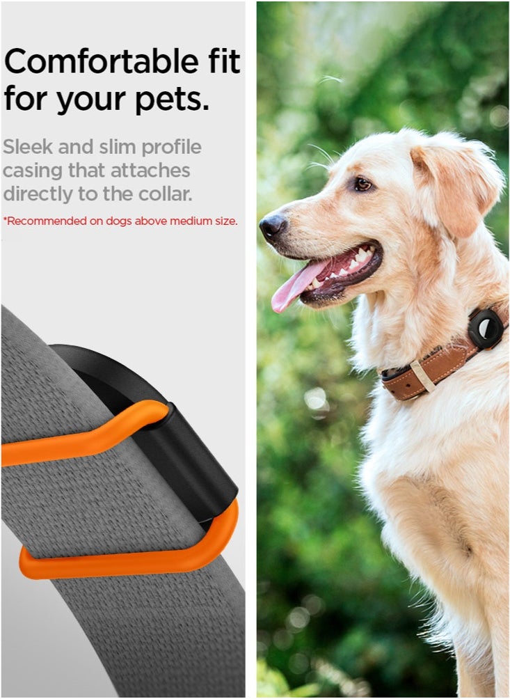 ComforTag Apple Airtag Case Cover Holder for Dog Cat Pets Collar Loop - Black