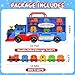 AuroTops Toys for 3 4 5 6 Year Old Boys for Kids Girl Boy Toys2in1 Toddler Toy Trucks Christmas Train Set with Light Sounds Include 1 Transport Toy Trucks6 Magnetic Trains - Image 4