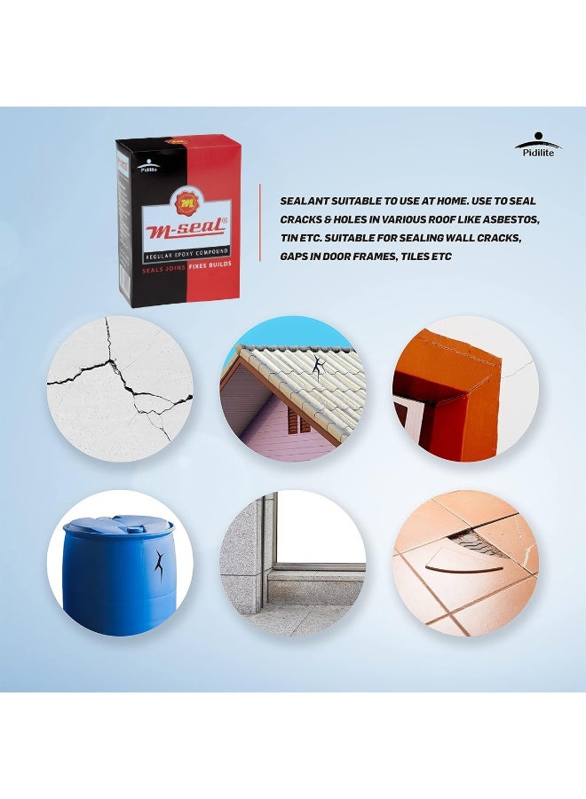 Pidilite Combo 5 pcs Pidilite M-Seal Regular Epoxy Compound 100g, All Purpose Waterproof Adhesive for Metal Pipe Ceramic Wood Plastic Crack Filling Leak Sealing Repair - Image 5