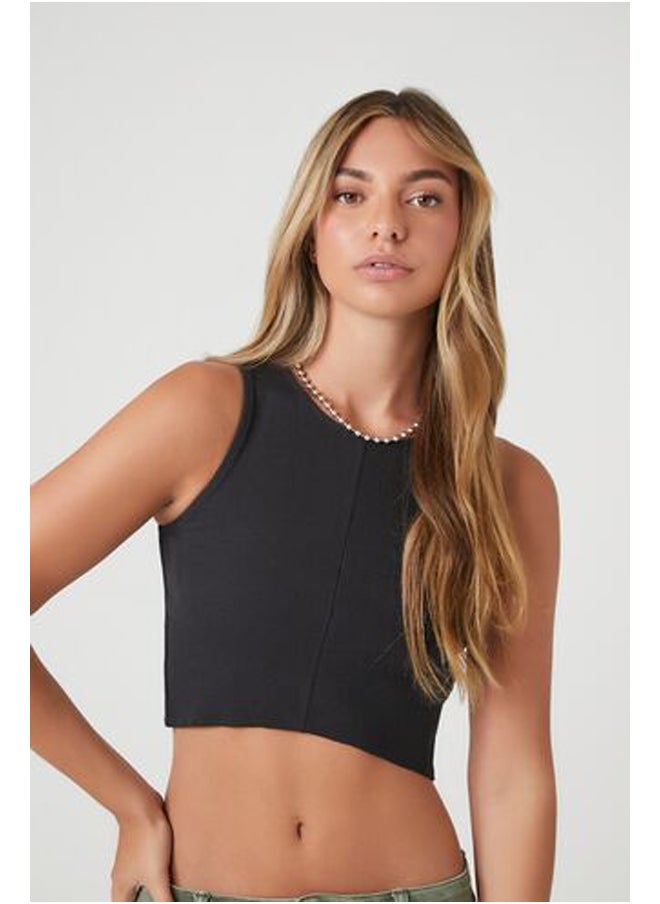 FOREVER 21 - Cropped Rib-Knit Tank Top - Image 1
