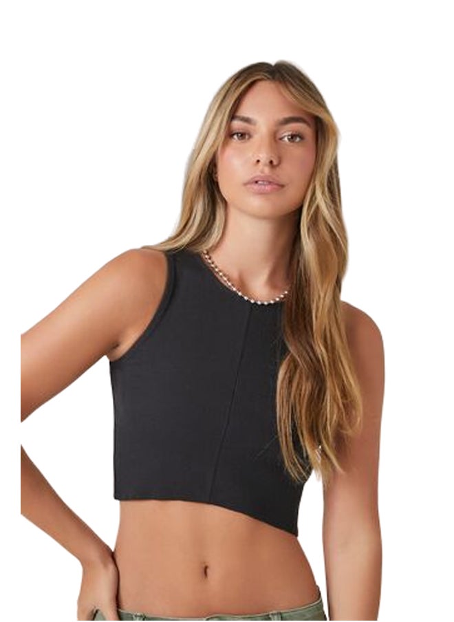FOREVER 21 - Cropped Rib-Knit Tank Top - Image 1