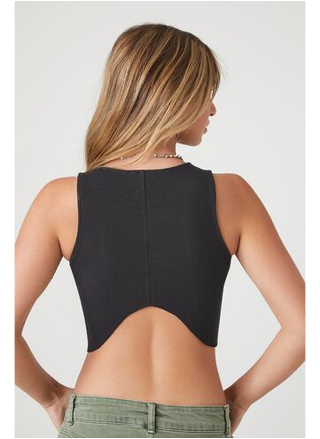 FOREVER 21 - Cropped Rib-Knit Tank Top - Image 1