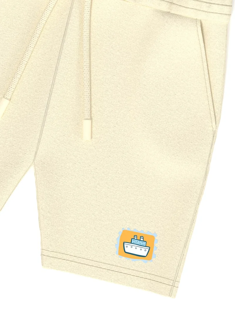 Nautinati Nautinati Boys' Pack of 2 Cotton Graphic Print and Badged Shorts