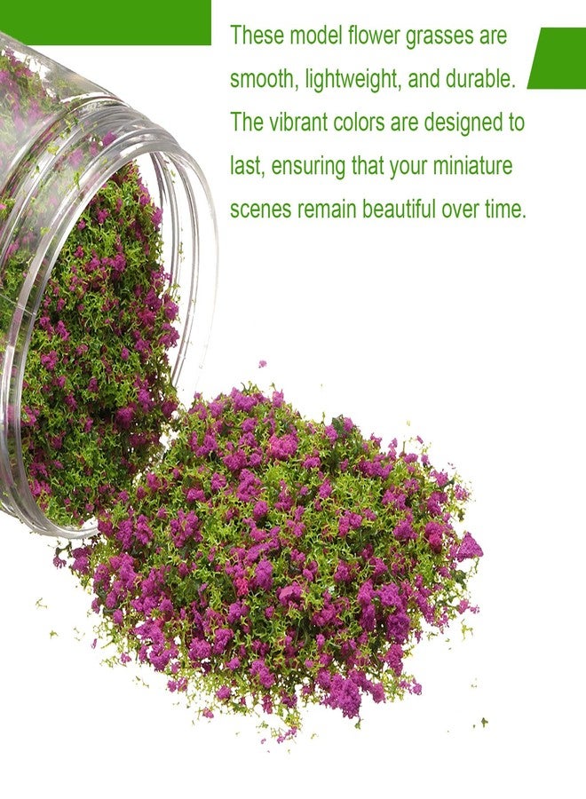 CoCud Model Flower Grass, 185ml Capacity, Fake Miniature Flower Grass Tree Plastic Sponge Purple - (Applications: DIY Dollhouse Fairy Garden Model Railway Landscape) - Image 3