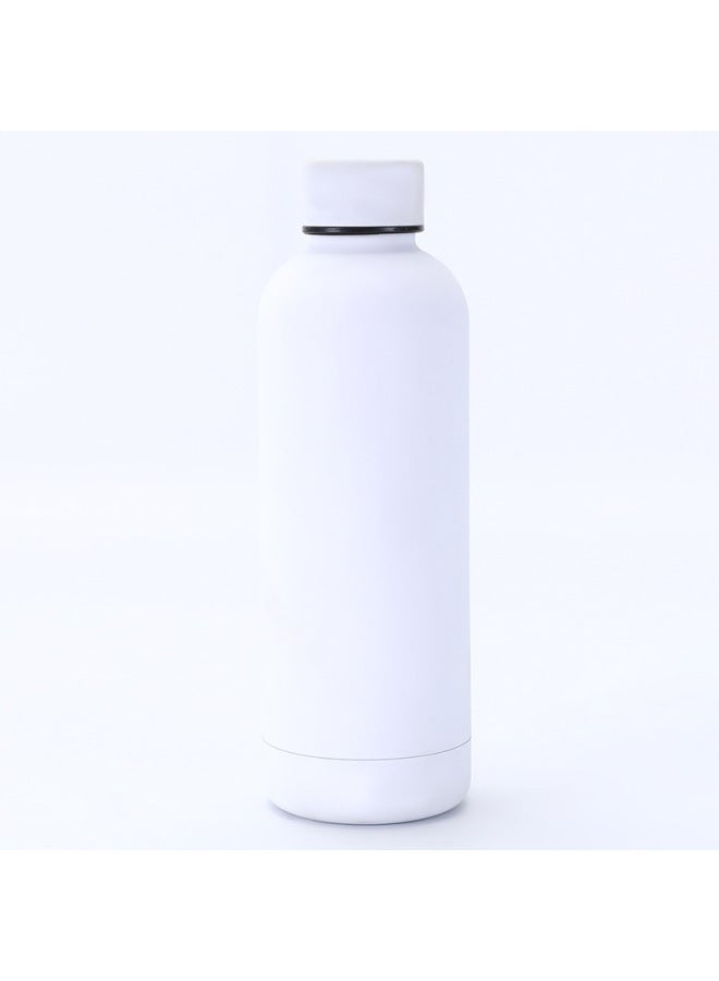 White Rubber Paint American-style Small-mouth Bottle 304 Stainless Steel Double-layer Vacuum Insulation Cup Outdoor Portable Sports Kettle