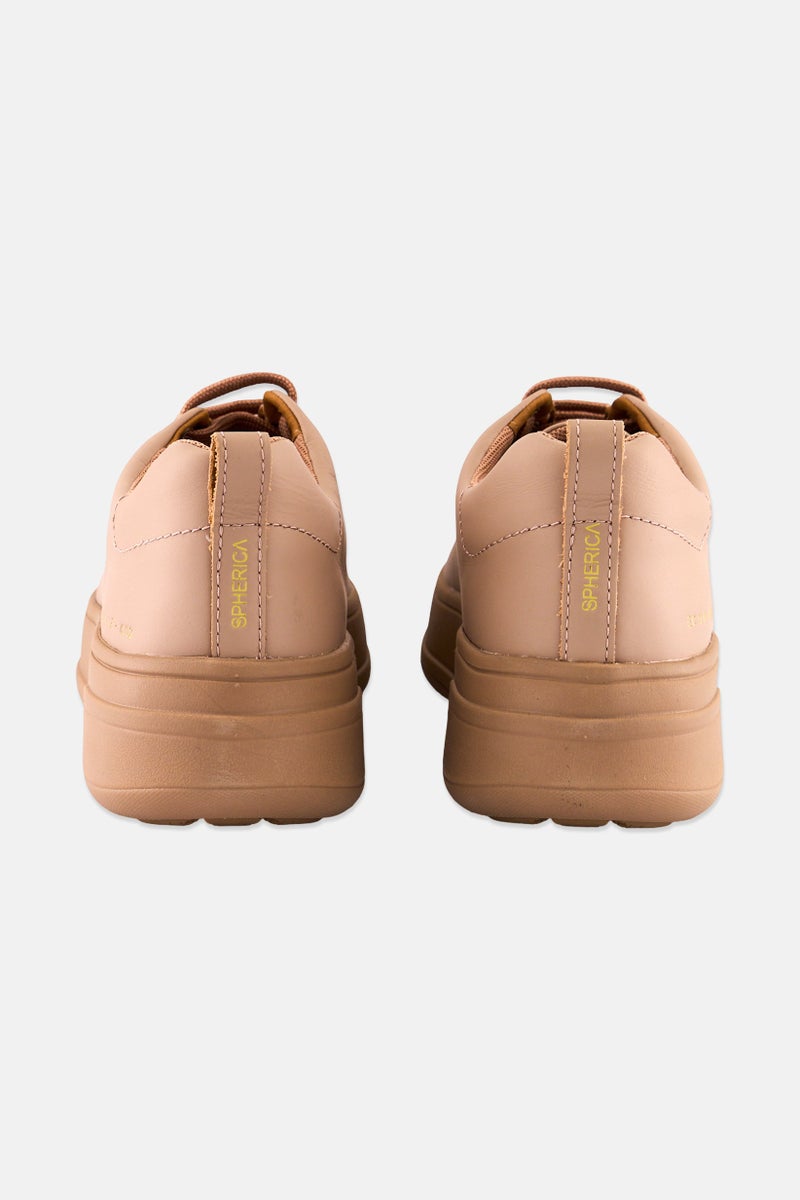 GEOX Women D Spherica Lace Up Casual Shoes, Tan - Image 2
