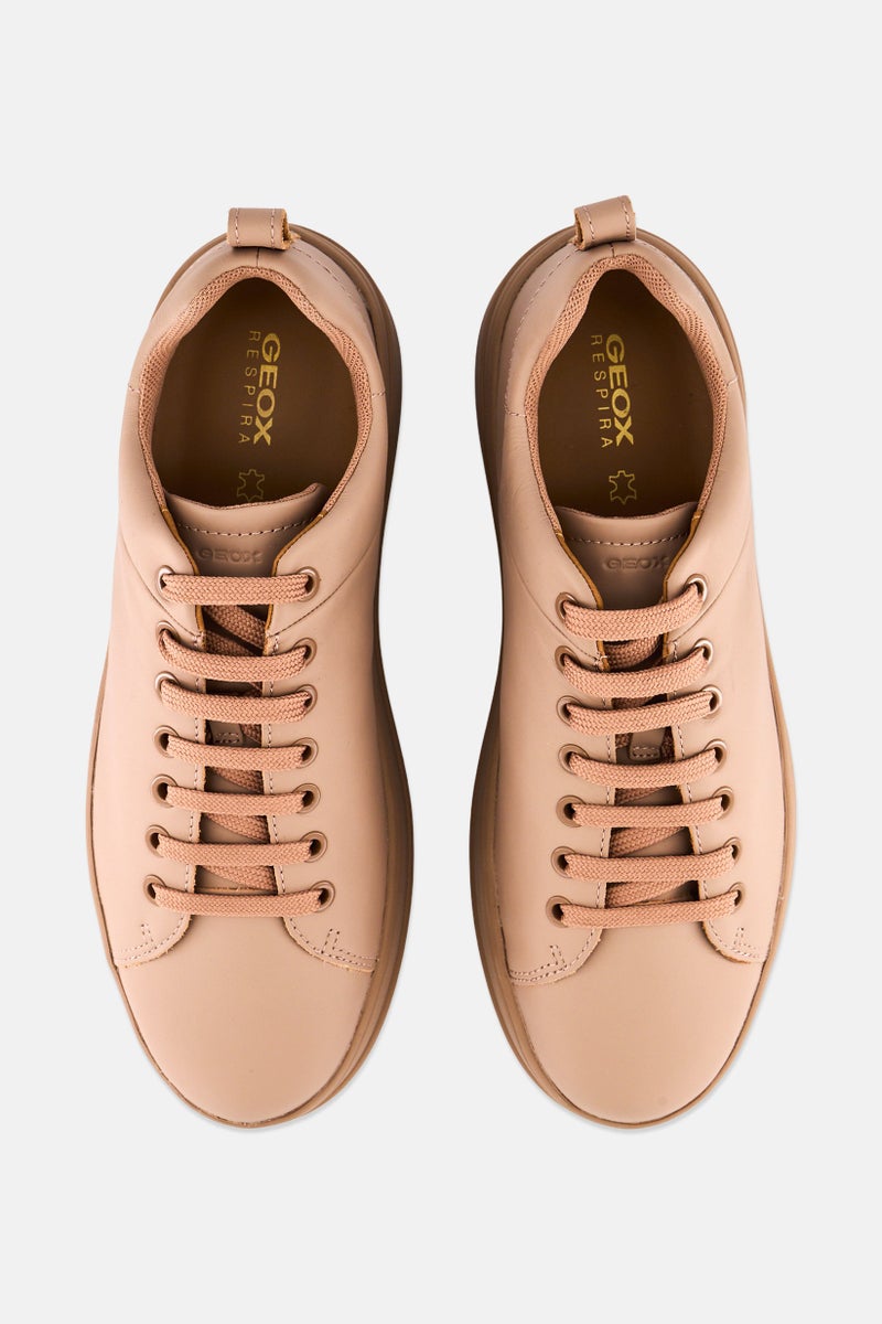 GEOX Women D Spherica Lace Up Casual Shoes, Tan - Image 3