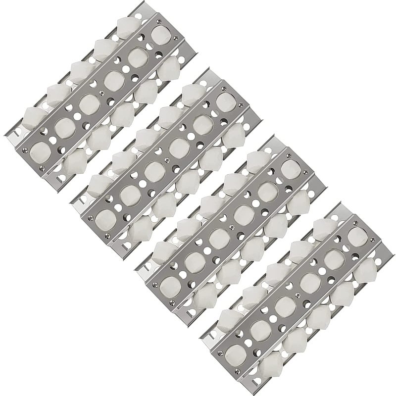 SafBbcue 4 Pack Stainless Steel Heat Plate Shield Burner Cover Flavorizer Bar Replacement for Brinkmann 8101750S Turbo Elite CG5TDBRN CG5TDN XG3TDN XG4TDN 7200057 Classic CG3TCN Grills